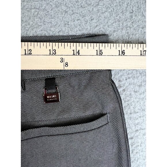 Versace Pants Women 29x32 Gray Black Flat Front Dress Slacks Work Casual - Picture 8 of 16
